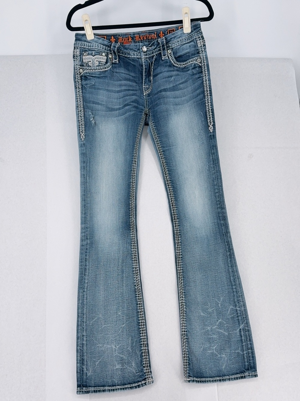 Rock Revival Light Blue lily boot Jeans size 28
